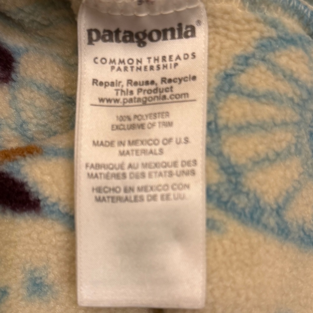Patagonia Vintage Rare Owl Patterned Fleece Pullover - Picture 9 of 16